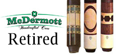 McDermott Retired Pool Cues